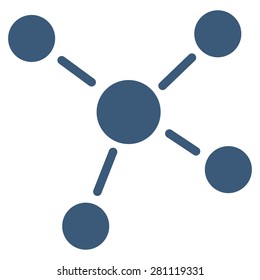 Links icon from Business Bicolor Set. This isolated flat symbol uses blue color.
