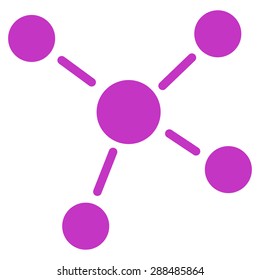 Links icon from Business Bicolor Set. Vector style: flat symbols, violet color, rounded angles, white background.