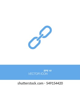 Links icon in flat style isolated on white background. Links symbol for your design and logo. Vector illustration EPS 10.