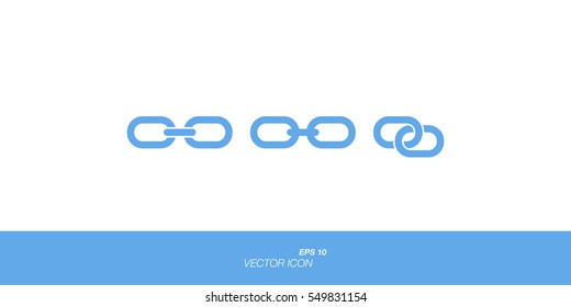 Links icon in flat style isolated on white background. Links symbol for your design and logo. Vector illustration EPS 10.