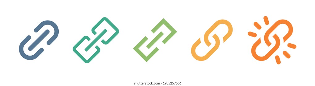 Links icon set. Vector illustration