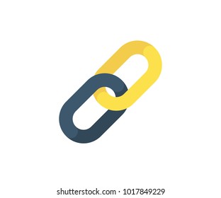 Links icon. Vector illustration in flat minimalist style.