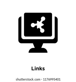 Links icon vector isolated on white background, logo concept of Links sign on transparent background, filled black symbol