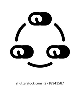 Ilustración de diseño de símbolo de Vector de Enlaces