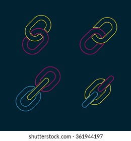 Links icons set


