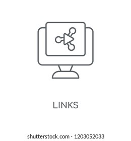 Links linear icon. Links concept stroke symbol design. Thin graphic elements vector illustration, outline pattern on a white background, eps 10.