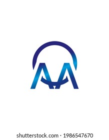 A y A vinculan plantilla moderna de logotipo vectorial