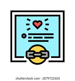 links from relevant contents color icon vector. links from relevant contents sign. isolated symbol illustration