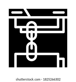 Links seo Optimierung der Glyphe Symbol Vektorgrafik. Links seo Optimierungszeichen. isoliertes Kontursymbol