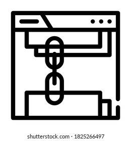 vínculos seo línea de optimización vector de icono. signo de optimización de vínculos seo. símbolo de contorno aislado ilustración negra