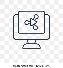 Links vector outline icon isolated on transparent background, high quality linear Links transparency concept can be used web and mobile