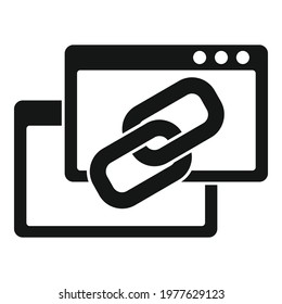 Links web pages icon. Simple illustration of links web pages vector icon for web design isolated on white background