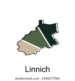 Linnich map. vector map of the German Country. Borders of for your infographic. Vector illustration design template
