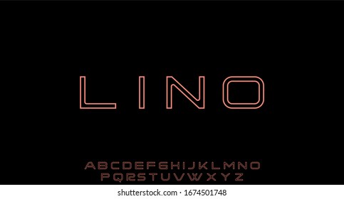 LINO. the thin line futuristic font