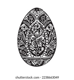 El vector peculiar del huevo de Pascua Linocut. 