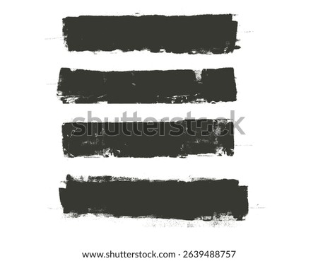 Linocut straight texture lines. Ink roller long stripes background. Grunge letterpress rectangles. Dry brayer stroke white background. Painted relief stain. Vector lino brayer illustration.