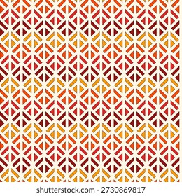 Linocut style geometric seamless pattern. Minimal geo suface print. Repeated triangles, geometrical shapes motif background. Classic simple ornament. Vector abstract digital paper