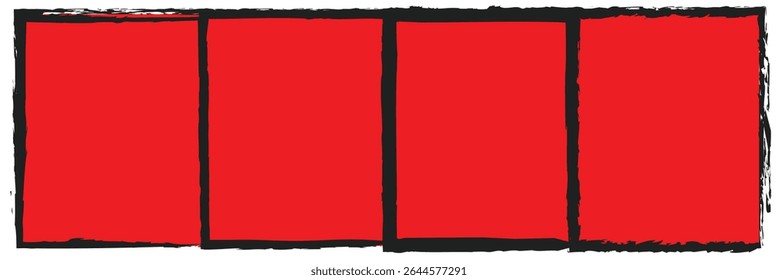 Linocut texture. Ink roller background. Grunge letterpress rectangles. Dry brayer striped lines isolated on dark background. Painted relief stains. Vector lino eroded abstract illustration