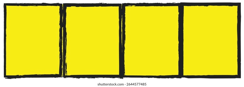 Linocut texture. Ink roller background. Grunge letterpress rectangles. Dry brayer striped lines isolated on dark background. Painted relief stains. Vector lino eroded abstract illustration