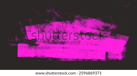Linocut texture. Ink roller background. Grunge letterpress rectangles. Dry vibrant pink brayer striped lines isolated on white background. Painted relief stains. Vector eroded abstract illustration.