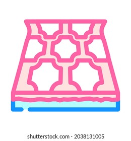 linoleum layer floor color icon vector. linoleum layer floor sign. isolated symbol illustration