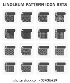 Linoleum pattern vector icon set.