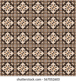 Linoleum seamless pattern. Brown color. Vector illustration