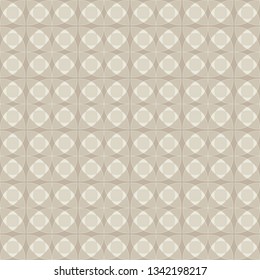 Linoleum seamless pattern, pastel beige color. Abstract geometric monochrome pattern of circular elements.
