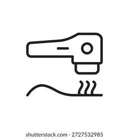 Icono de extractor de pelusa que simboliza el acabado de la ropa y el mantenimiento textil, que representa afeitadoras de telas, herramientas de despilfarro de ropa, cuidado profesional de la ropa y equipos mecánicos de limpieza de superficies.