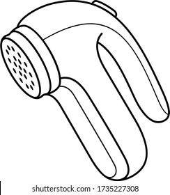 Lint remover. Vector outline icon.