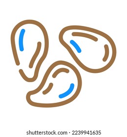 linum grain food color icon vector. linum grain food sign. isolated symbol illustration
