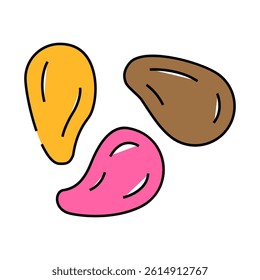 linum grain food line icon vector. linum grain food sign. isolated symbol illustration