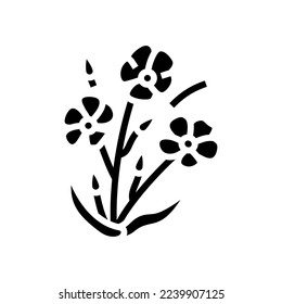 linum plant food glyph icon vector. linum plant food sign. isolated symbol illustration