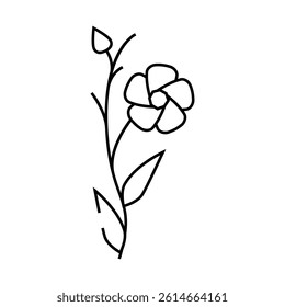 linum plant food line icon vector. linum plant food sign. isolated contour symbol black illustration