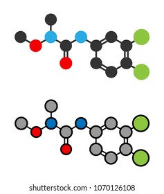 Linuron herbicide molecule.