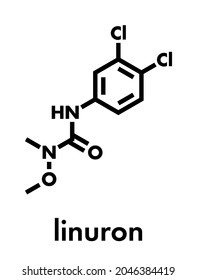 Linuron herbicide molecule. Skeletal formula.