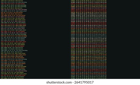 Linux Unix Terminal CLI Utility Program Vector Illustration. Command Line Interface. List of Unix File Structure. System Programming Concept. Bash Shell.