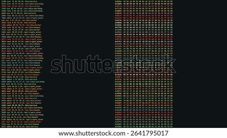 Linux Unix Terminal CLI Utility Program Vector Illustration. Command Line Interface. List of Unix File Structure. System Programming Concept. Bash Shell.