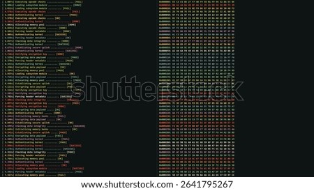 Linux Unix Terminal CLI Utility Program Vector Illustration. Command Line Interface. List of Unix File Structure. System Programming Concept. Bash Shell.