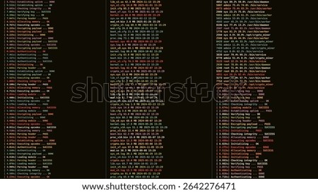 Linux Unix Terminal CLI Utility Program Vector Illustration. Command Line Interface. List of Unix File Structure. System Programming Concept. Bash Shell.