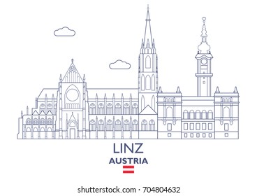 Linz Linear City Skyline, Austria