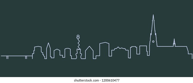 Linz Single Line Skyline