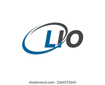 LIO letter creative modern elegant swoosh logo design