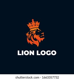 Lion 3D Gradient Logo Design Illustration