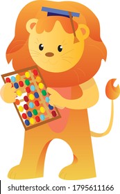 lion with abacus, mental arithmetic