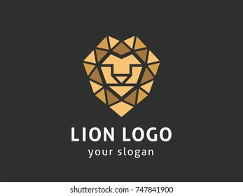 Lion Abstract Logo design vector template.