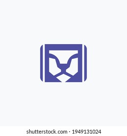 plantilla de diseño de vectores de logotipo abstracto de león
