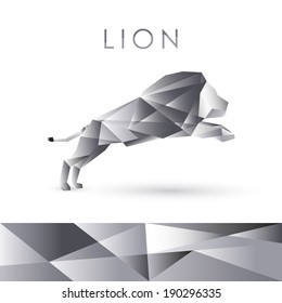 Lion abstract vector portrayal 