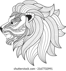 Lion Adult Coloring Book Kdp Coloring Stock Vector (Royalty Free ...