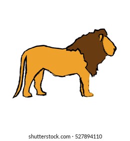 lion african animal icon vector illustration graphic design